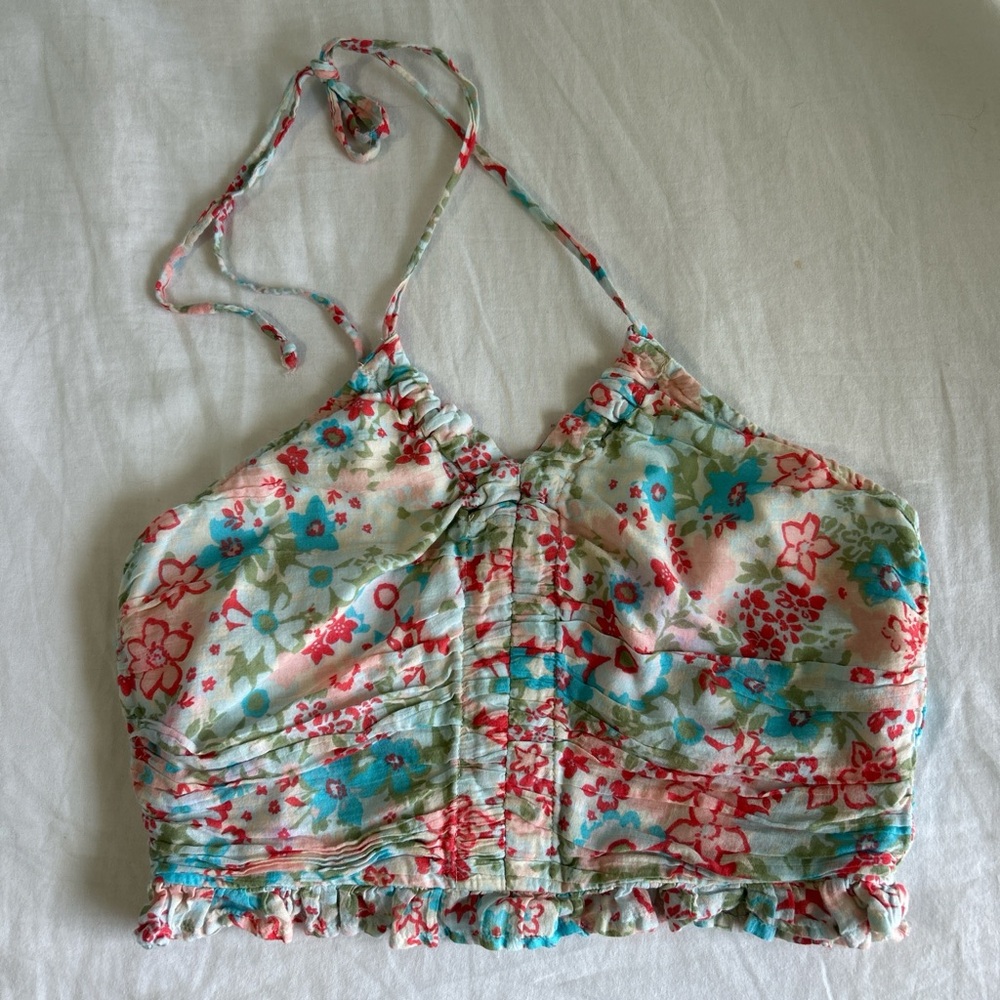 American Eagle Outfitters Floral Camisole - Red and Blue
